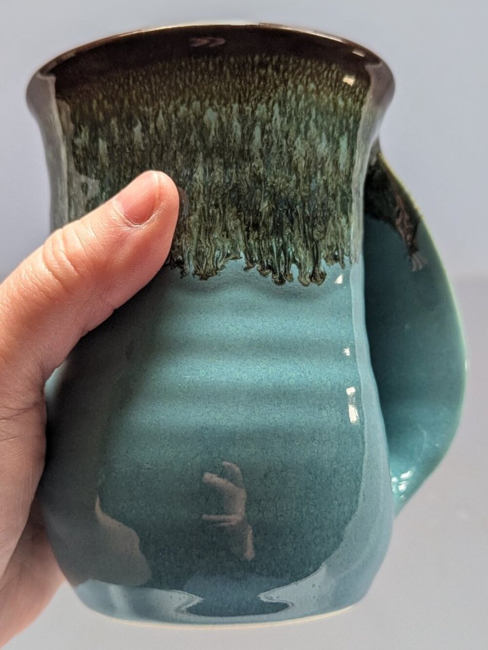 Neher Pottery Left Hand and Right-hand Handwarmer Ceramic Mug Set